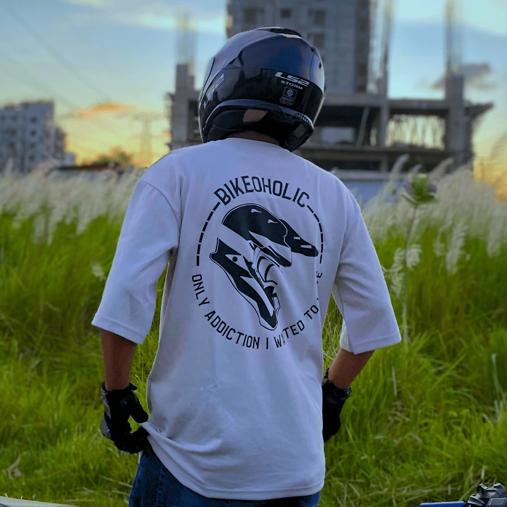 VE Gear “Bikeoholic” Drop Shoulder Tee view 3